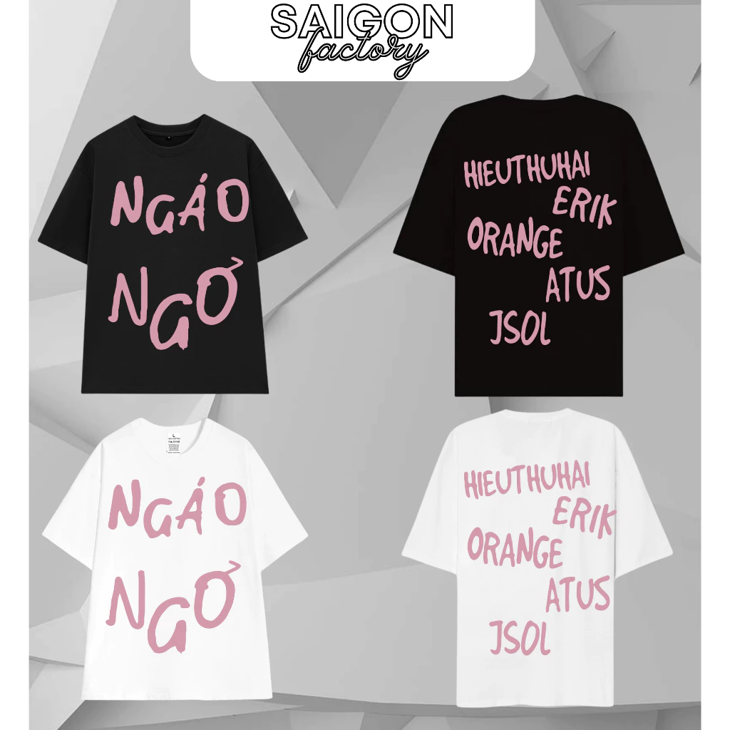 Áo Thun Oversize Và Boxy NGÁO NGƠ Hiếu Thứ 2 ! Cotton 100% 260GSM Dày Co Dãn 2 Chiều