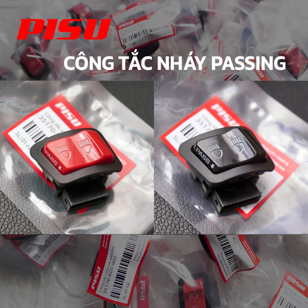 𝐏𝐈𝐒𝐔 Công tắc 𝗽𝗮𝘀𝘀𝗶𝗻𝗴 𝗦𝗛 dùng passing đèn chính - KHÔNG TẮT ĐÈN - phụ tùng