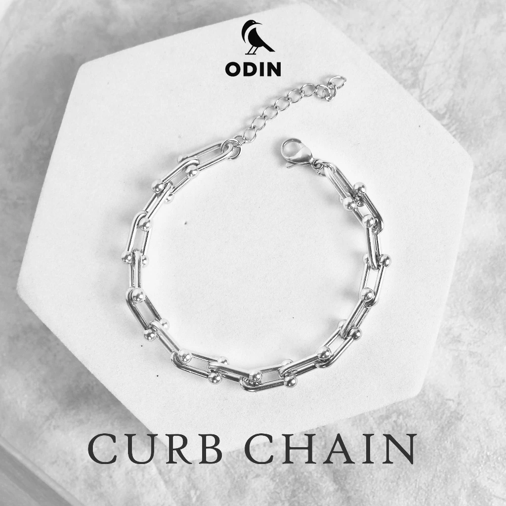 Vòng tay Unisex ODIN CURB - thép Titanium 316 KHÔNG GỈ - Bảo hành trọn đời