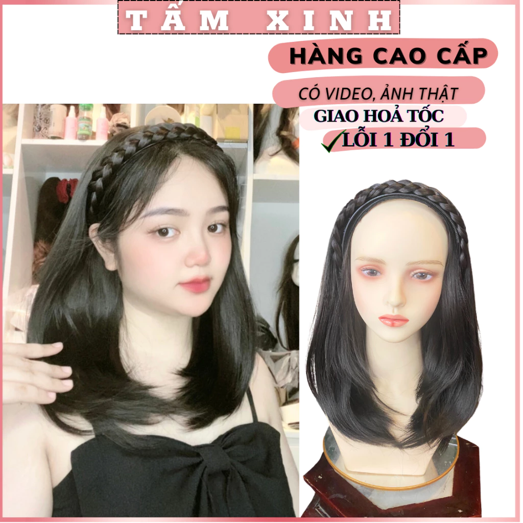 Bộ tóc giả cả đầu nửa đầu dáng layer gắn bờm đẹp tự nhiên