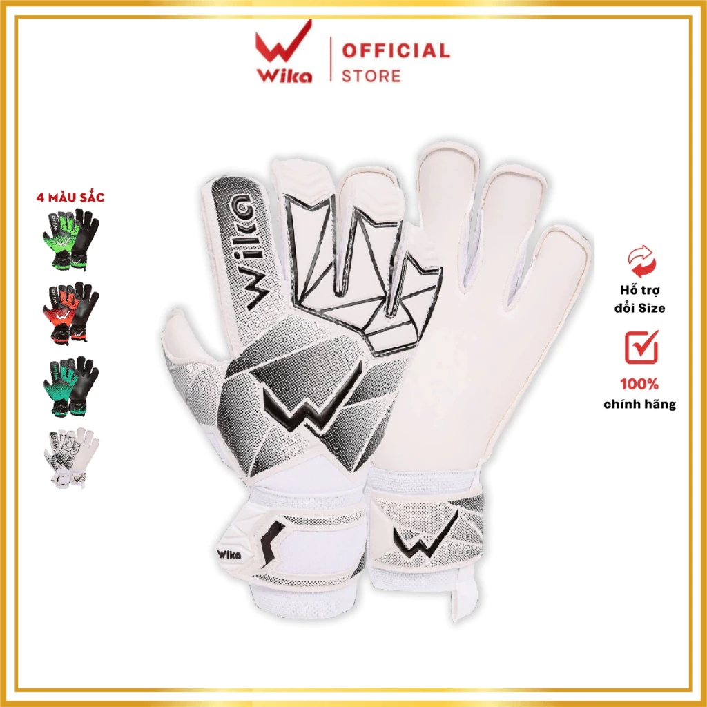 Găng tay thủ mốn WIKA FORT X,chất liệu mút từ Đức dày 4mm,đường gân tăng ma sát bóng, Dính Bóng