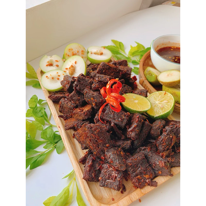Khô bò viên Thanh Hà gia truyền, bò khô viên mềm cay đặc biệt nhà làm, bò viên cục 100g/500g, đồ ăn vặt cay ngon