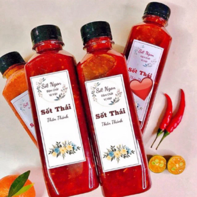 Combo 4 Chai Sốt Thái Trộn Chân Gà, Tai heo, Chấm Hoa Quả Loại Ngon