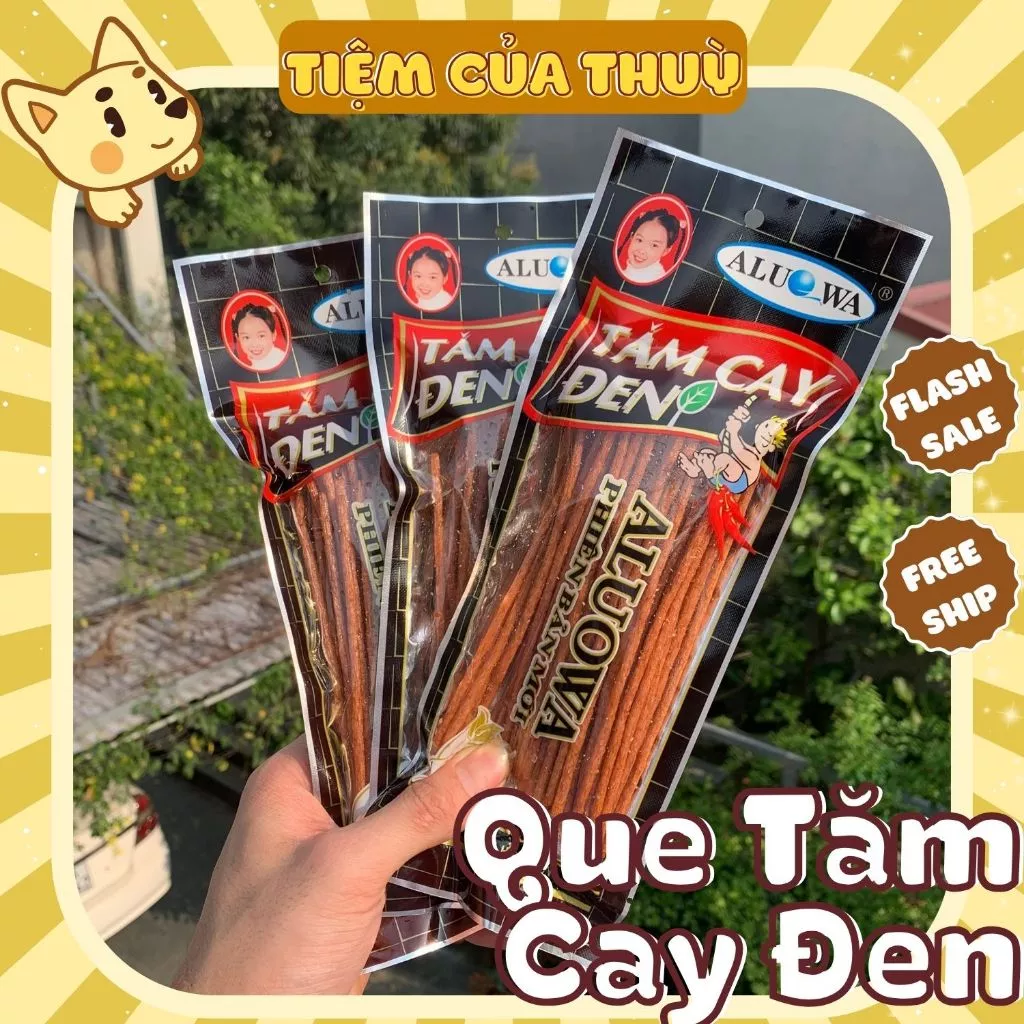 Gói Tăm Cay Đen Vị Cay Đặc Biệt HOT🔥💢, Que Tăm Đen Tuổi, Tiệm Ăn Vặt Thuỳ Bùi