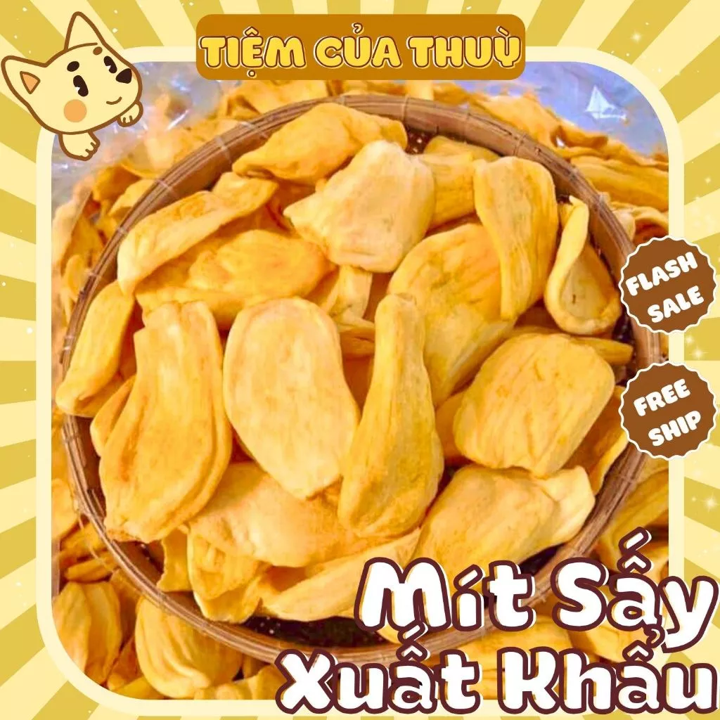 500G Mít Sấy Giòn Hàng Xuất Khẩu, Mít Sấy Đặc Sản Đà Lạt NGUYÊN MIẾNG