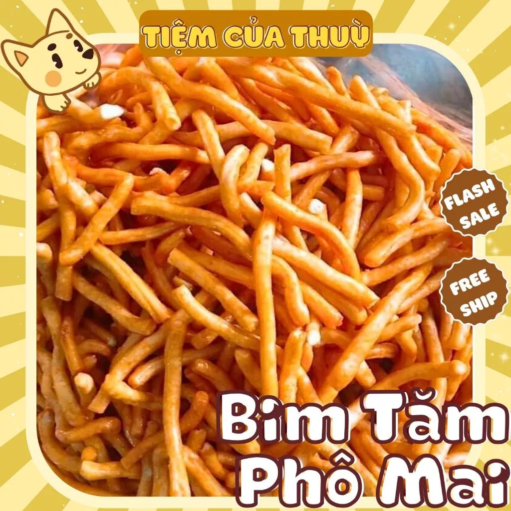 500G Snack Bim Tăm PHÔ MAI, Bim Bim Tăm Que (Snack Tổng Hợp) Thơm Ngon Giòn Tan