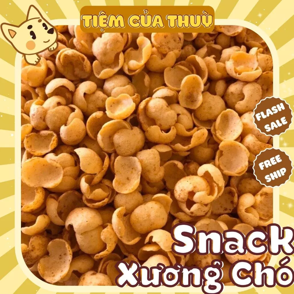 500G Snack Xương Chó Bim Bim Cay Hình Xương Chó Giòn Ngon, đồ ăn vặt