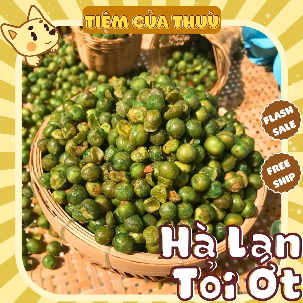 500G Đậu Hà Lan Rang Muối/Tỏi Ớt Thơm Ngon Đậm Vị, Túi Zip VSANTP, đồ ăn vặt