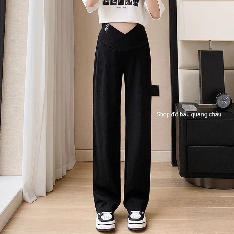 quần bầu , quần bầu dáng suông thun tăm cạp chéo mềm mịn