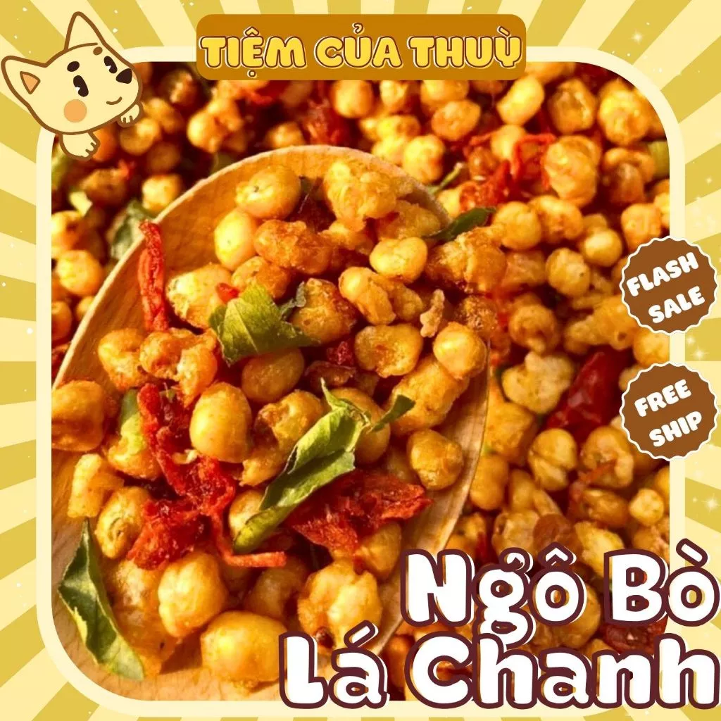 500G Ngô Cay Khô Bò Lá Chanh, Snack Bắp Sấy Khô Bò, Thịt Bò Khô Bắp Chiên Giòn, đồ ăn vặt, ăn vặt ngon hot