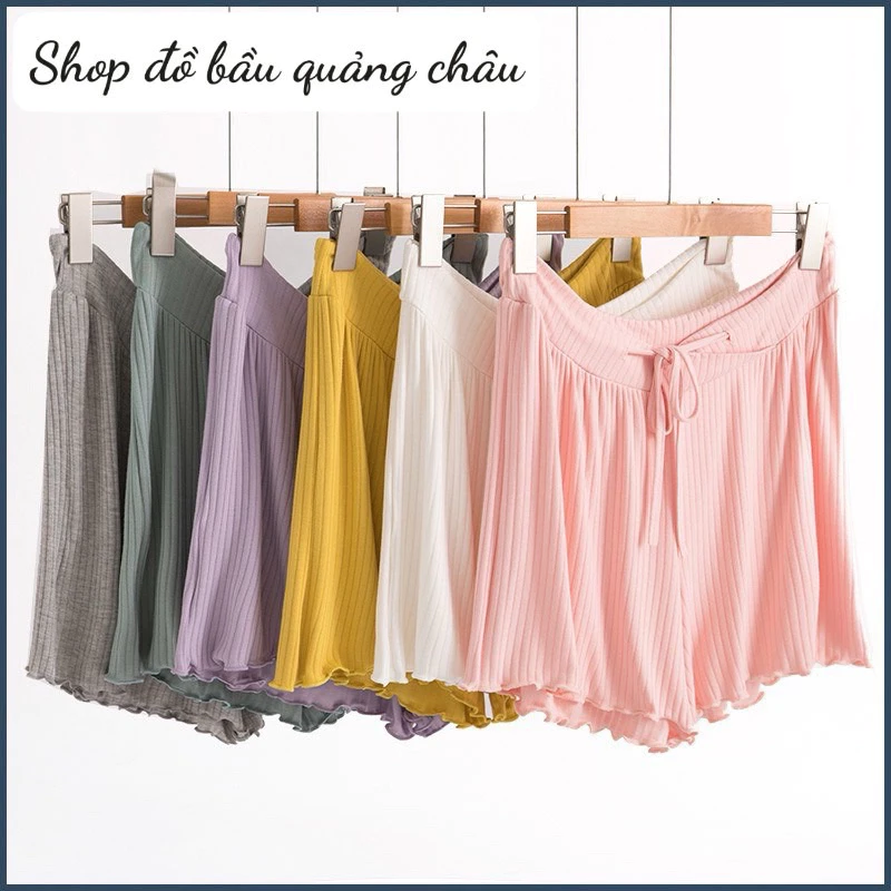 quần đùi bầu nhiều màu cạp chéo siêu xinh(sẵn hàng giao ngay)