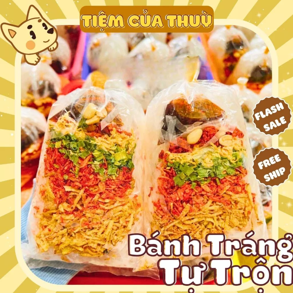 SET Bánh Tráng Trộn Thập Cẩm Tự Trộn Full Topping Giá Rẻ, Bánh Tráng Thập Cẩm Sa tế Sốt Me