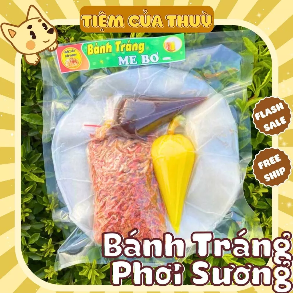 COMBO Bánh Tráng Phơi Sương / Muối Tép Hàng Phi / Bơ Béo / Sốt Me Siêu Ngon, Tiệm Ăn Vặt Thuỳ Bùi