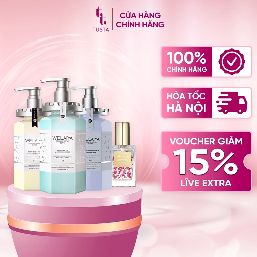 Bộ gội xả đa tầng nấm TRUFFLE & dầu hấp hàn gắn liên kết tóc & dưỡng tóc hoa hồng hương nước hoa