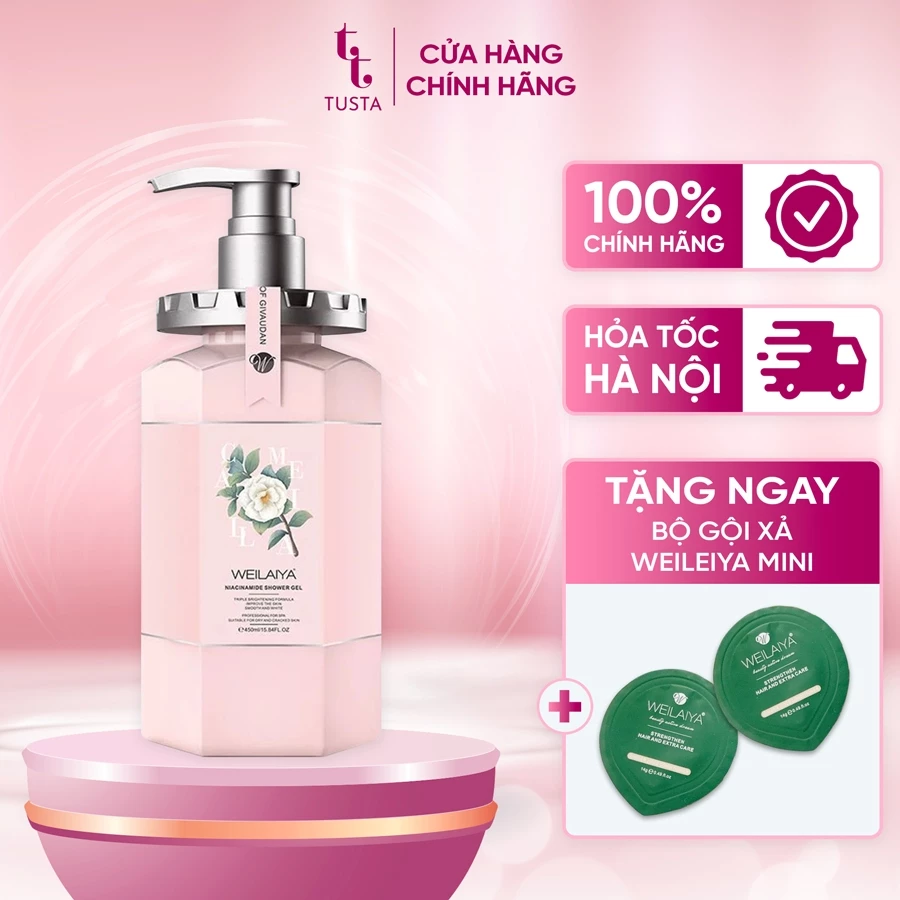 Sữa tắm trắng da hoa trà Camelia Weilaiya 450ml