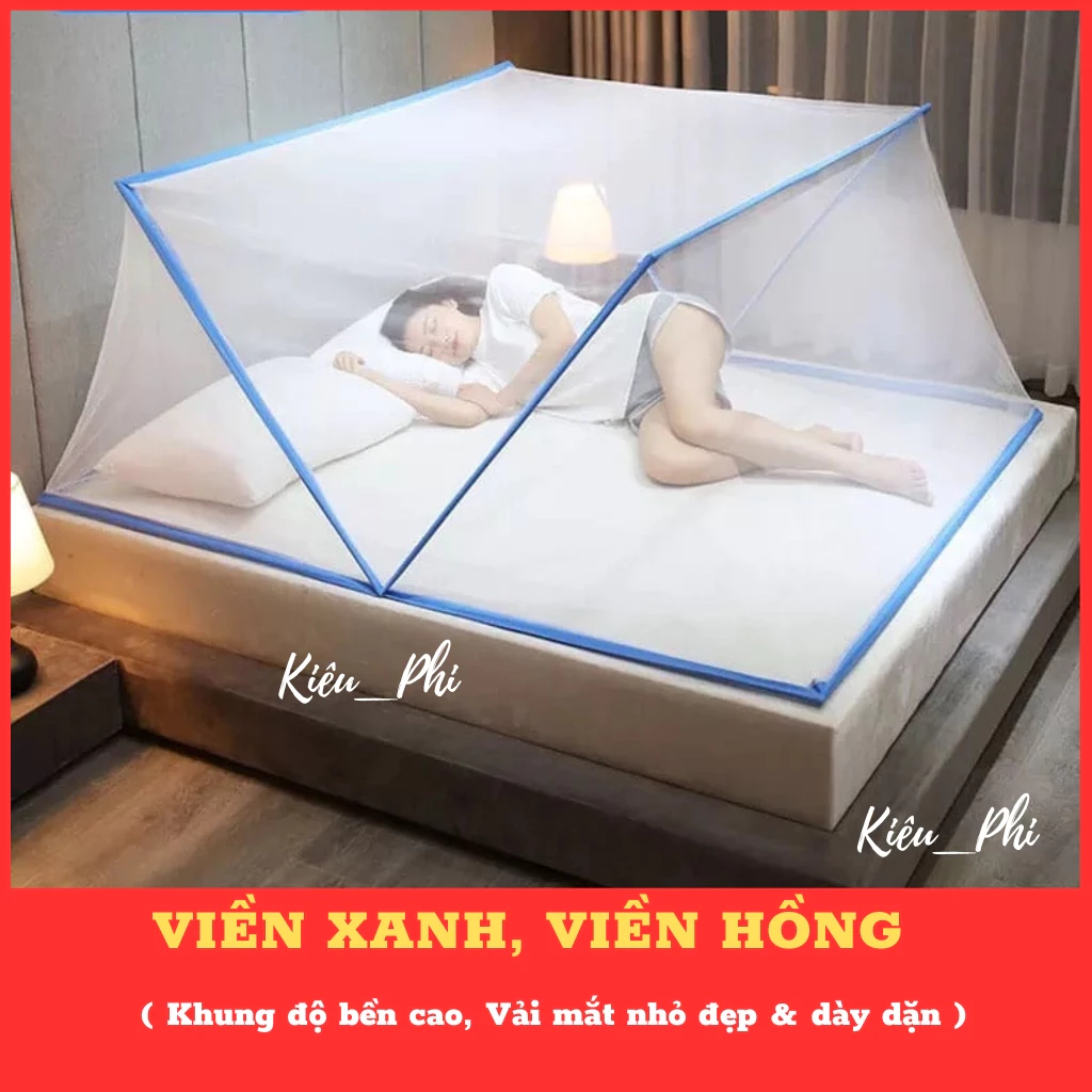 Màn chụp tự bung khung xếp ⚡LOẠI 1 ⚡gấp gọn tiện dụng, Mùng chụp tự bung người lớn thông minh Kiều Phi
