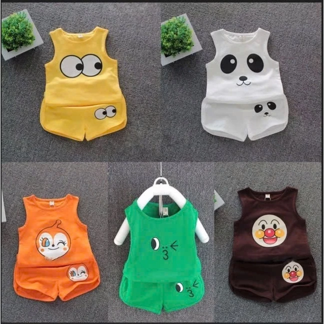 combo 5 bộ ba lỗ bé trai bé gái szie 3-14kg...