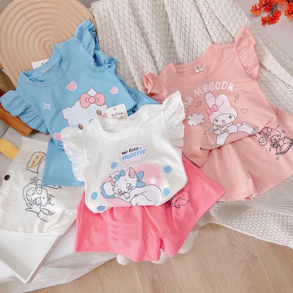 Bộ bé gái vải cotton 4c cao cấp size 5-20kg...
