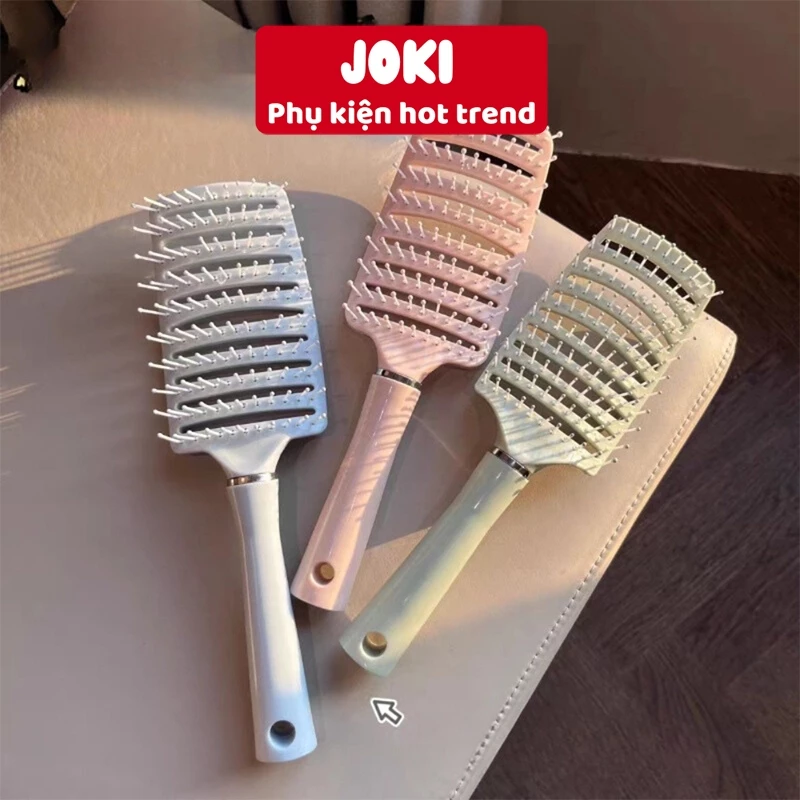 Lược chải tóc đệm khí mát xa da đầu tạo kiểu tóc xoăn dài đặc biệt cho nữ tiện lợi nhiều màu JOKI-16