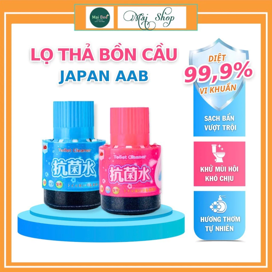 Lọ thả bồn cầu nhật bản AAB, khử mùi diệt khuẩn, lọ 180g [HÀNG CHÍNH HÃNG]