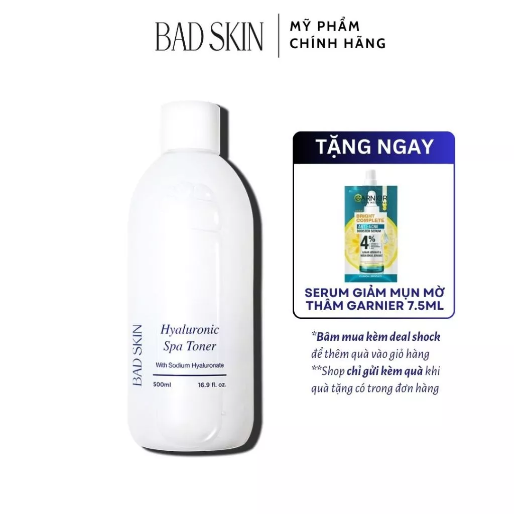 Toner Badskin nước hoa hồng cấp nước căng bóng da Collagen Bomb Ampoule Bad Skin Hyaluronic Spa