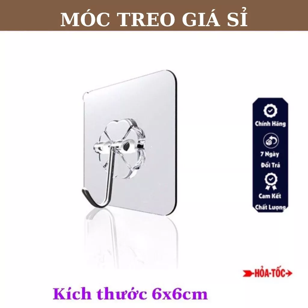 Combo 100 Móc Dán Treo Tường Giá Sỉ Hàng Loại 1, Móc Treo Đồ Dán Tường Trong Suốt Siêu Dính manhua_vietnam