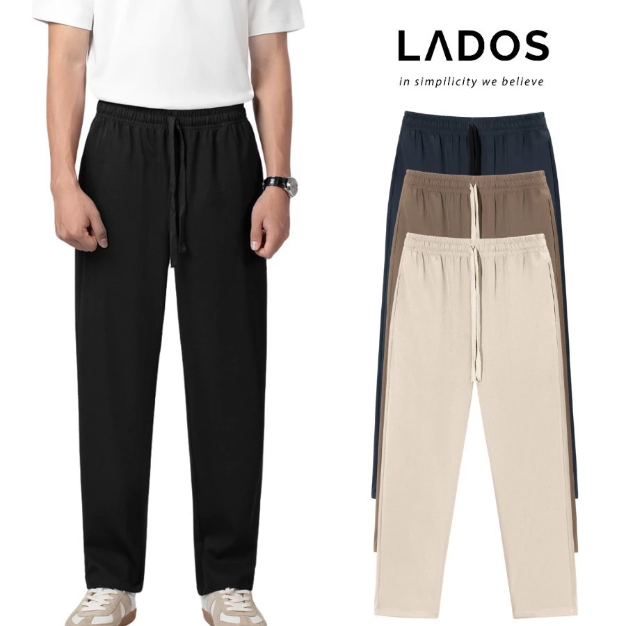 Quần dài nam lưng chun LADOS-4139 chất vải kaki lạnh cao cấp form basic dễ phối đồ phong cách Hàn Quốc