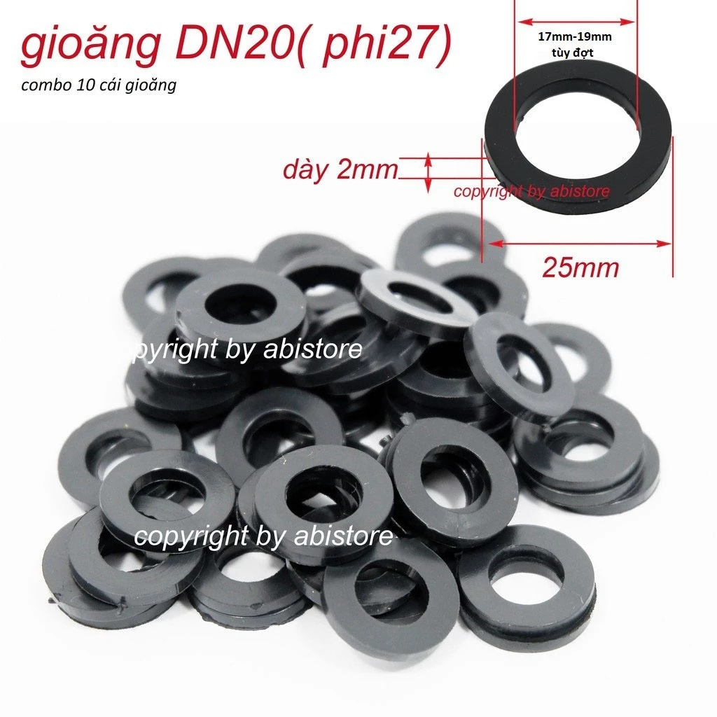 Gioăng cao su 27, gioăng chân củ sen tròn dẹt giá rẻ