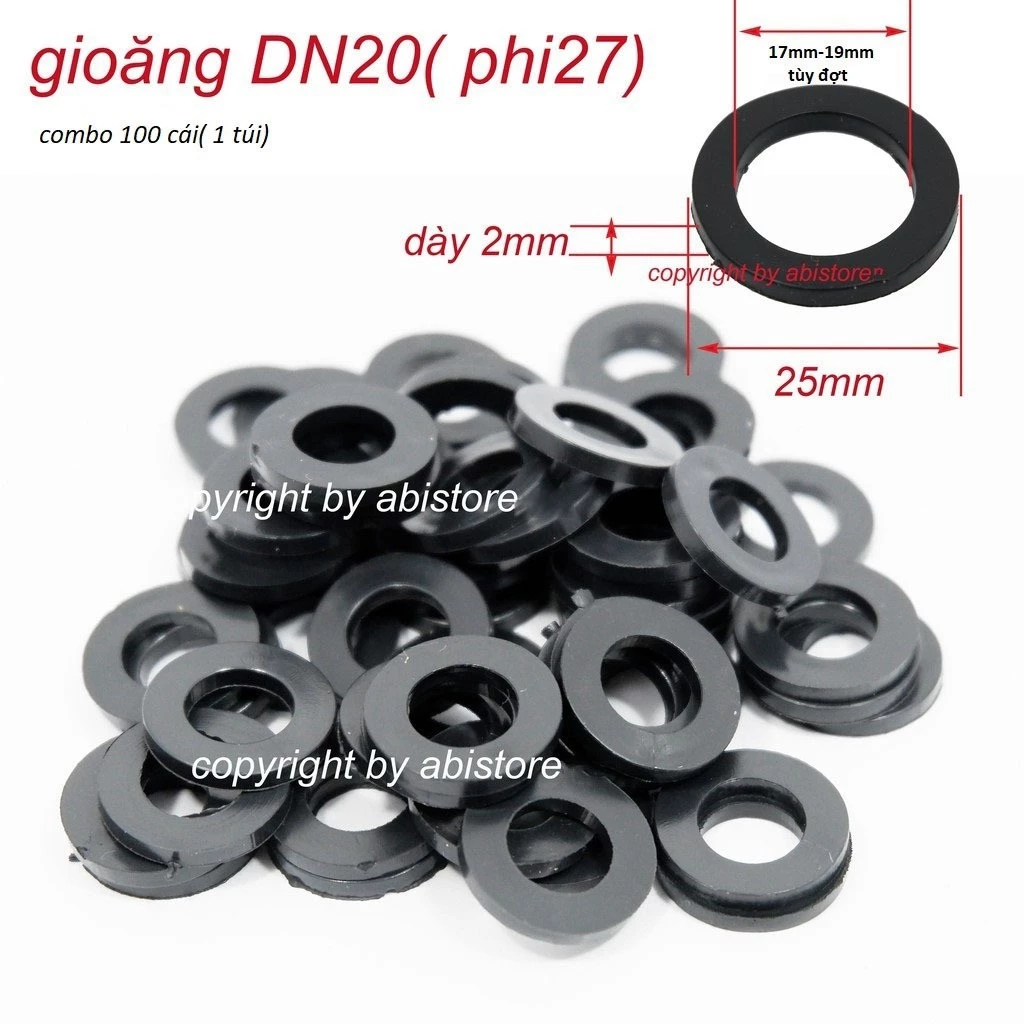 100-500 cái zoăng chân sen 27, gioăng cao su giá rẻ, gioăng chân đồng hồ nước