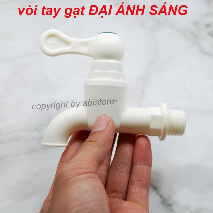 Vòi nước nhà tắm, vòi rửa nhựa, vòi vườn Đại Ánh Sáng tay vặn và tay gạt 21, 27 hàng đẹp giá rẻ