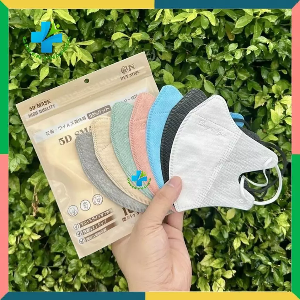 [ Sét 100 Chiếc ] Khẩu trang 5d Duy Ngọc chính hãng, khẩu trang kháng khuẩn đủ màu trắng, đen, be, xám