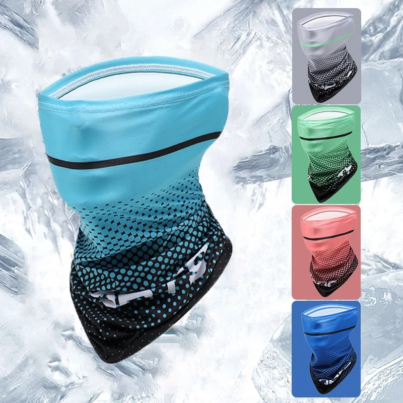 Khăn Trùm Mặt Chống Tia Uv Nam Nữ Đi Nắng Đi Phượt Đi Xe Đạp Lụa Băng Thiết Kế Thời Trang Thoáng Khí Thoải Mái