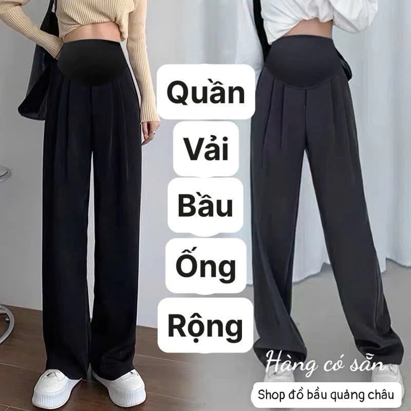 có sẵn: quần skinny ống rộng siêu xinh cho mẹ bầu, quần vải bầu xinh