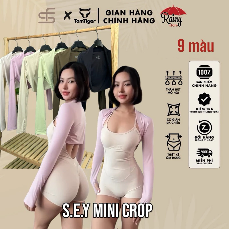 [ CHÍNH HÃNG S/M ] SEY MINI CROP Áo Khoác Lửng Poly Xịn Rainy Store