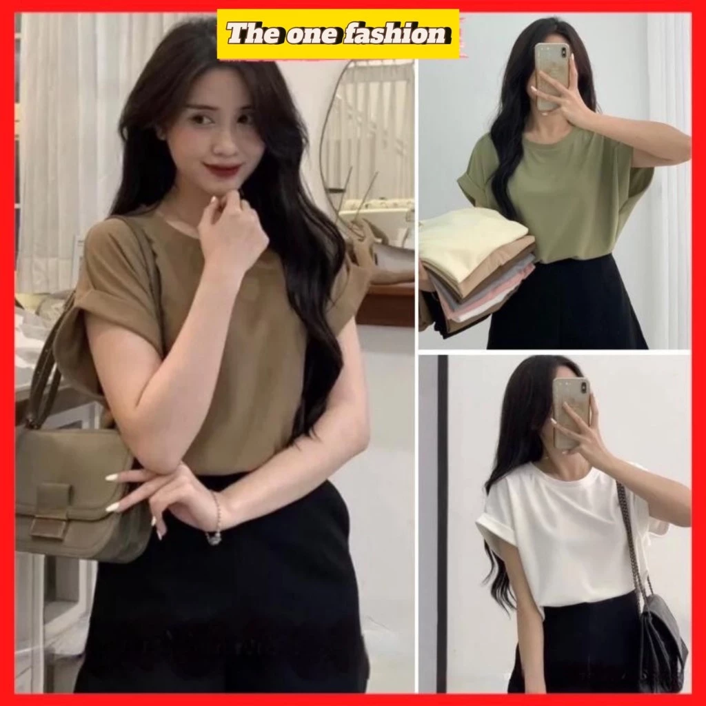 áo thun tổ ong kiểu tay hến áo phông cộc tay cổ tròn tay cánh rơi form vừa chất vải co giãn thoáng mát