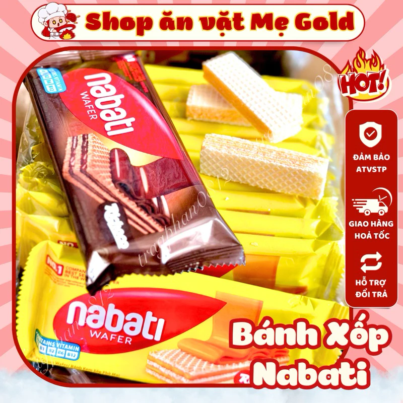 Bánh Nabati kem xốp giòn nhiều lớp, bánh xốp Nabati các vị
