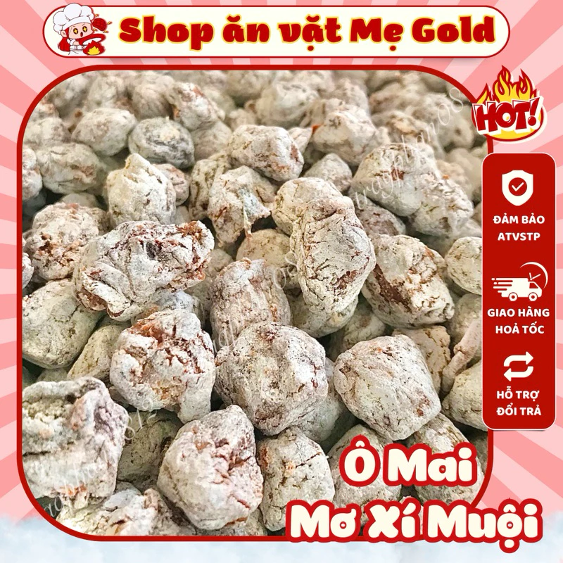 Ô mai xí muội mặn truyền thống, mơ xí muội viên, mơ trắng (500g)
