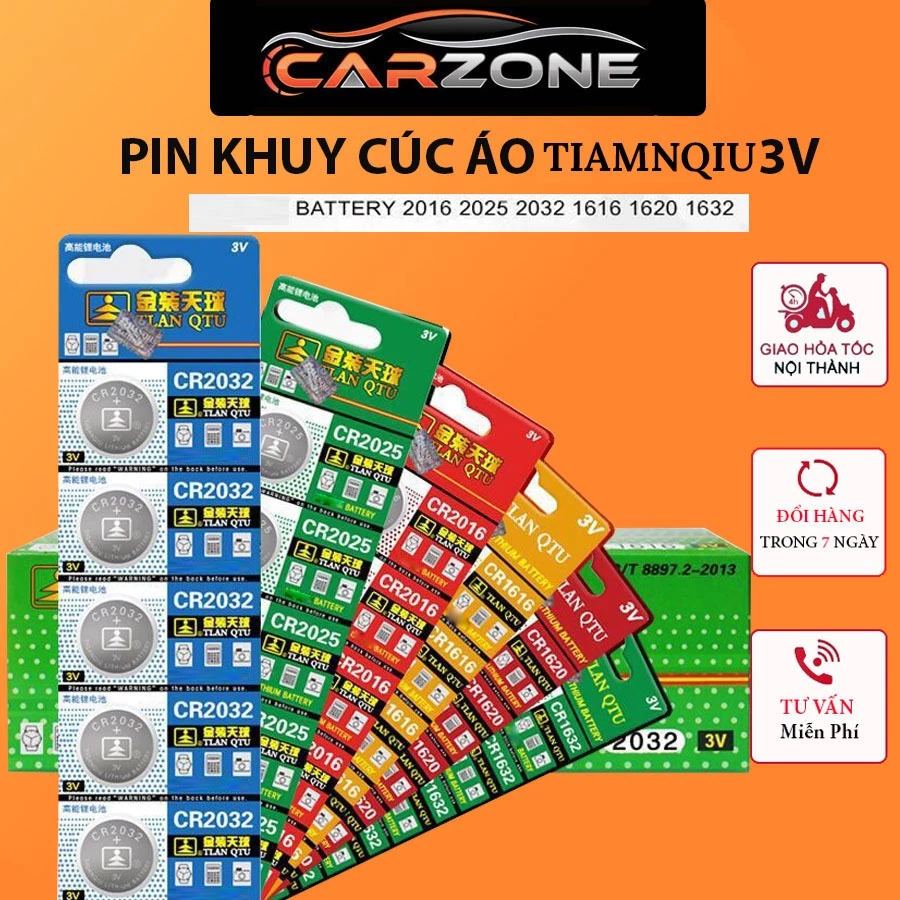 Pin Cúc Áo 3V - Mã Pin CR2032 - PIN CR2025 - PIN CR2016 - PIN CR1632 - PIN CR1616 - PIN CR1620