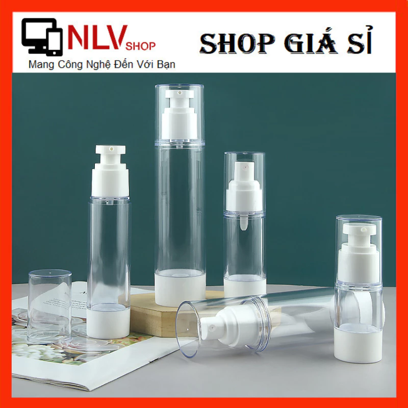 Chai chiết mỹ phẩm hút chân không dung tích15ml/30ml/50ml dạngphun sương,nhỏ giọt.chai chiết du lịch