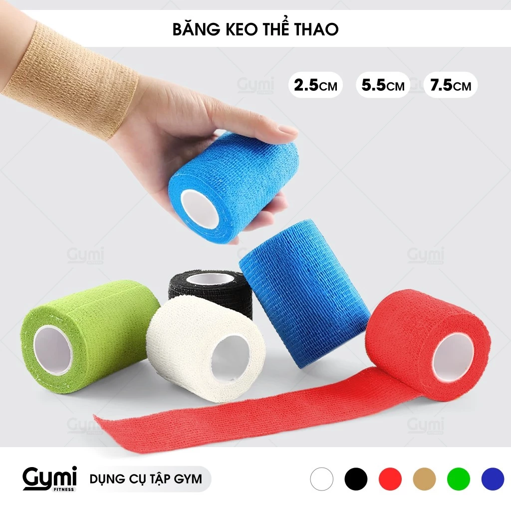 Băng Quấn Cơ, Băng Keo Thể Thao Cao Su Non Chống Chấn Thương / Cuốn Cổ Tay, Cổ Chân, Chống Căng Cơ - BangQuanCo