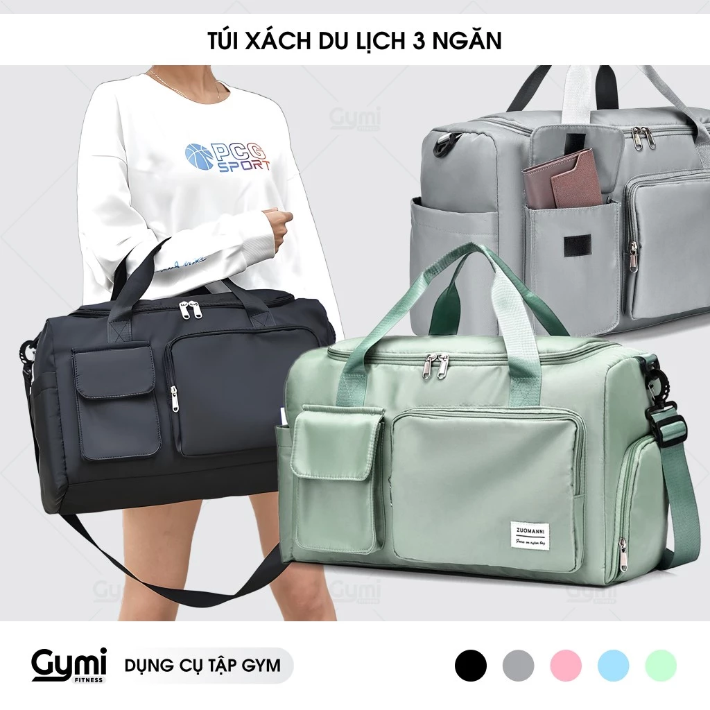 Túi Xách Du Lịch Có 3 Ngăn, Kèm Ngăn Để Giày, Tập Gym, Đi Bơi Chống Nước Cao Cấp, Có Ngăn Ngoài - Tui3Ngan
