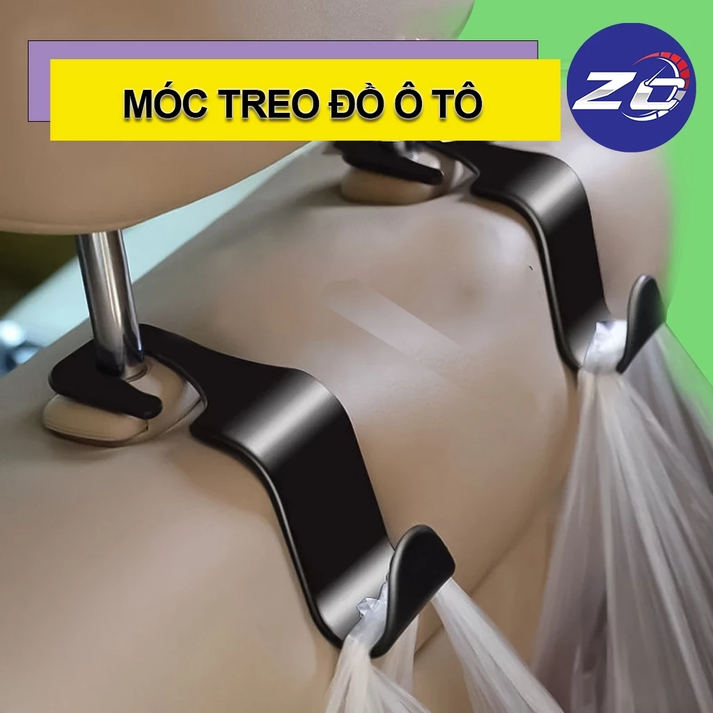 Móc treo đồ trên sau ghế ô tô Xe Hơi Tiện Lợi thiết kế chắc chắn cao cấp