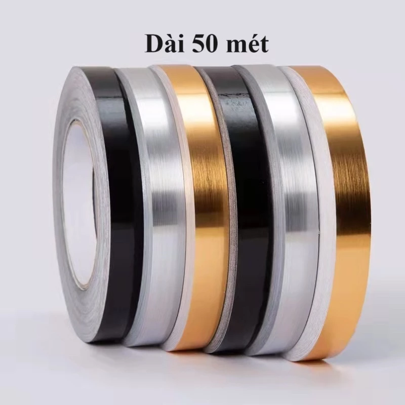 Cuộn chỉ dán viền gạch, chỉ dán viền trang trí dài 50 mét, rộng 1cm-3cm