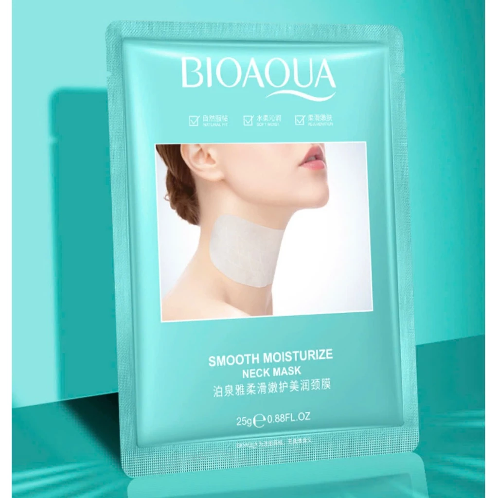 HCM🔥Mặt Nạ Dưỡng Da Vùng Cổ BIOAQUA - Dưỡng Sáng Săn Chấc Da Cổ