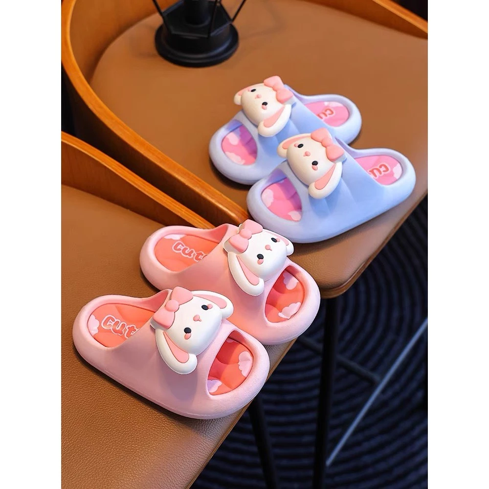 Dép quai ngang cho bé trai bé gái hình mặt Thú cute chống trơn trượt (2131)