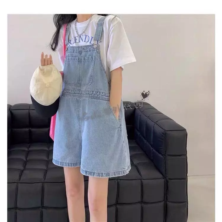 Yếm Jean Nữ Dạng short lửng, chất liệu jean mềm trẻ trung xinh đẹp Pants Women Voi