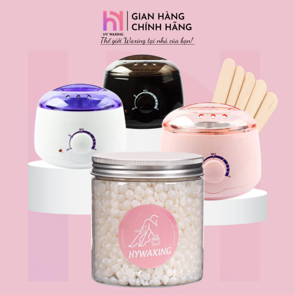 [CHE TÊN] Set Nồi Nấu Sáp ProWax100 HY WAXING + 100gr Sáp Premium Siêu Bám Lông Tặng Kèm Que