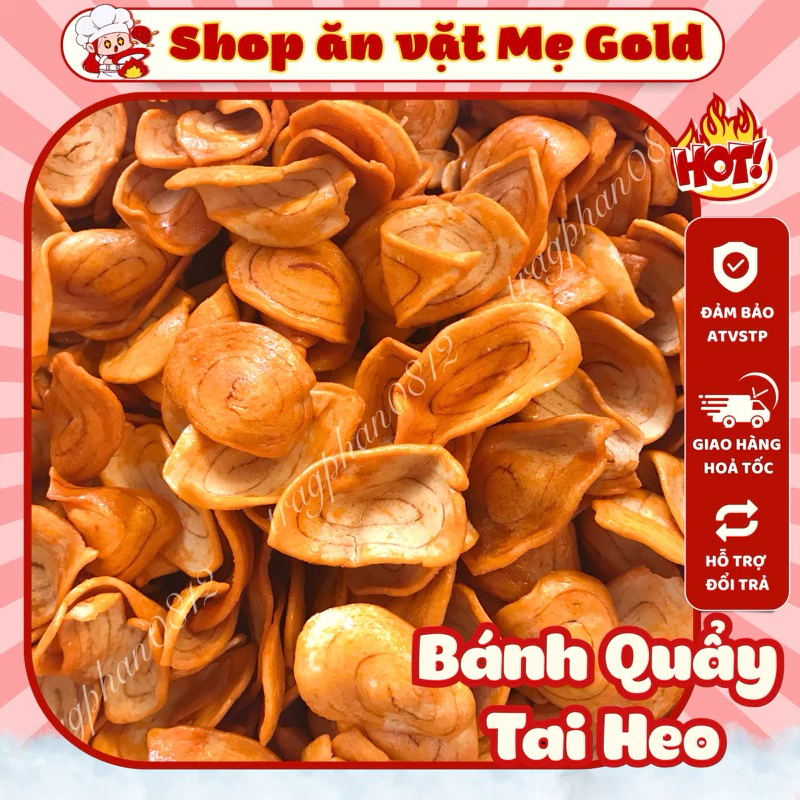 Bánh tai heo tuổi thơ, snack quẩy tai heo các vị (500g)