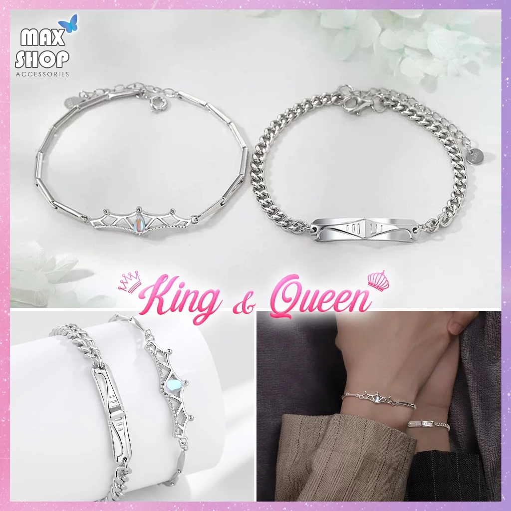 Vòng tay đôi nam nữ QUEEN & KING couple ý nghĩa dành cho cặp đôi