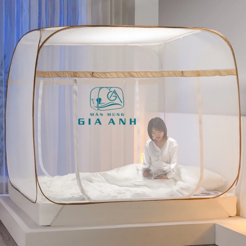 Màn chụp tự bung chống muỗi thông minh cao cấp - mùng chống muỗi gấp gọn tiện lợi - Thương Hiệu Gia Anh - BH 18 Tháng